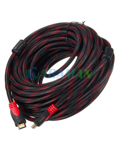 Кабель HDMI–HDMI (V1.4) з фільтром, тканинна оболонка, 10 метрів. ART0088 (1 ящ. = 50 шт.)