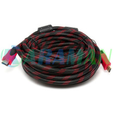 Кабель HDMI–HDMI (V1.4) з фільтром, тканинна оболонка, 10 метрів. ART0088 (1 ящ. = 50 шт.)