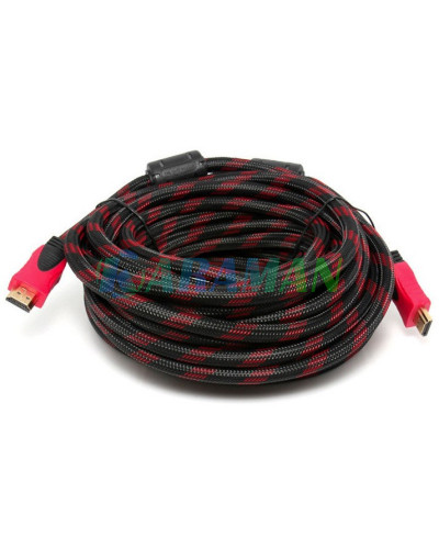 Кабель HDMI–HDMI (V1.4) з фільтром, тканинна оболонка, 10 метрів. ART0088 (1 ящ. = 50 шт.)