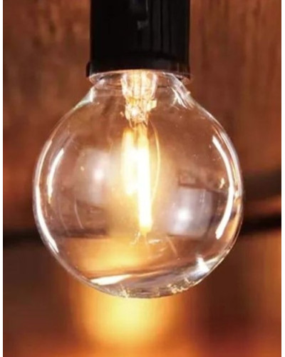 Світлодіодна гірлянда 10 метрів, 20 LED, статичний режим, живлення від мережі 220В + сонячна панель. MA716 (1 ящ. = 20 шт.)