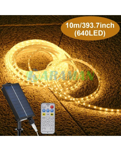 LED гирлянда с солнечной батареей 10 м (теплый белый свет). MA762 (1 ящ. = 30 шт.)