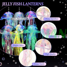 Декоративный светильник Jellyfish Light (медуза с подсветкой, 46 см, 10 LED, теплый белый свет). MA766 (1 ящ. = 300 шт.)