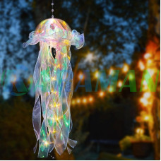 Декоративный светильник Jellyfish Light (медуза с подсветкой, 46 см, 10 LED, теплый белый свет). MA766 (1 ящ. = 300 шт.)