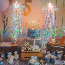 Декоративний світильник Jellyfish Light (медуза з підсвічуванням, 46 см, 10 LED, тепле біле світло). MA766 (1 ящ. = 300 шт.)