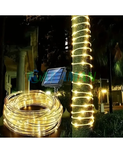 Світлодіодна гірлянда "Трубка" 20м 200 LED тепле біле світло,сонячна батарея. LU994warmwhite (1 ящ. = 48шт.)