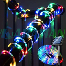 Світлодіодна гірлянда "Трубка" 20м 200 LED сонячна батарея різнокольорова. LU994multi (1 ящ. = 48шт.)