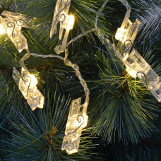 Гірлянда "Прищіпки" 4,5 м 20 LED USB тепле біле світло. LU999 (1 ящ. = 100 шт.)