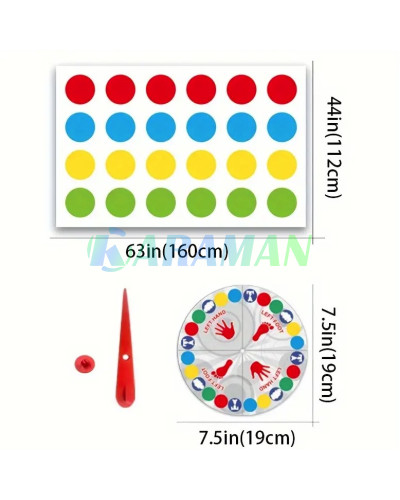Напольна "Твістер" гра Dance Pad Toy Party Game. MA780 (1 ящ. = 240 шт.)