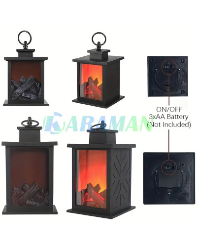Декоративная лампа с эффектом пламени, размер 14×14×24,5 см. MA764 (1 ящ. = 24 шт.)