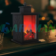Декоративная лампа с эффектом пламени, размер 14×14×24,5 см. MA764 (1 ящ. = 24 шт.)