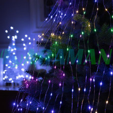 Гирлянда "Конский хвост" 500 LED 20 нитей 2.5м Разноцветная, 220v MA404multi (1ящ.=200шт.)