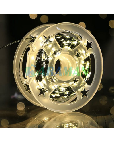Гірлянда "Роса" 40 м 400 LED, тепле біле світло, USB з пультом управління. LU988warmwhite (1 ящ. = 150 шт.)