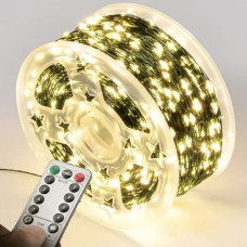 Гірлянда "Роса" 40 м 400 LED, тепле біле світло, USB з пультом управління. LU988ww (1 ящ. = 150 шт.)