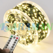Гірлянда "Роса" 40 м 400 LED, тепле біле світло, USB з пультом управління. LU988warmwhite (1 ящ. = 150 шт.)