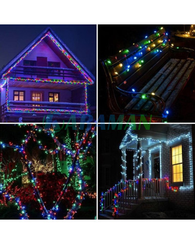 Гірлянда "Роса" 60 м 600 LED різнокольорова (MULTI) з USB і пультом ДУ. LU989multi (1 ящ. = 150 шт.)