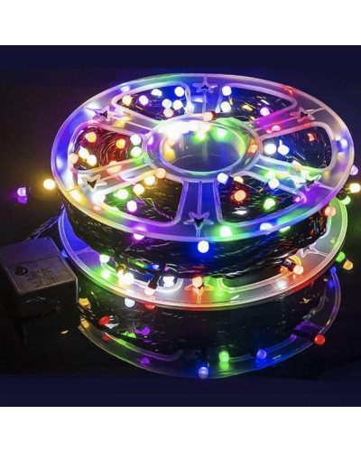 Гірлянда "Роса" 60 м 600 LED різнокольорова (MULTI) з USB і пультом ДУ. LU989multi (1 ящ. = 150 шт.)
