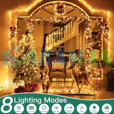 Гірлянда 220V 100 LED з теплим білим світлом. LU990warmwhite (1 ящ. = 100 шт.)
