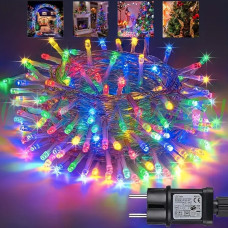 Гірлянда 100 LED різнокольорова на білому дроті 220V. LU990multi (1 ящ. = 100 шт.)