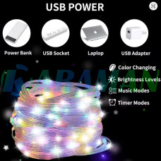 Гірлянда 200 LED Різнокольорова Multi 20 м USB з Пультом. LU992multi (1 ящ. = 100 шт.)