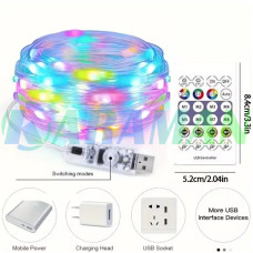 Гірлянда 200 LED Різнокольорова Multi 20 м USB з Пультом. LU992multi (1 ящ. = 100 шт.)