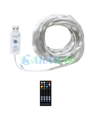 Гірлянда 200 LED Теплий Білий Warm White 20 м USB з Пультом. LU992warmwhite (1 ящ. = 100 шт.)