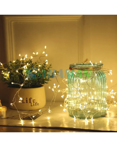 Гірлянда "Мішура" 3м 100 LED Warm White USB з пультом. LU995 (1 ящ. = 300 шт.)