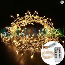 Гірлянда "Мішура" 3м 100 LED Warm White USB з пультом. LU995 (1 ящ. = 300 шт.)
