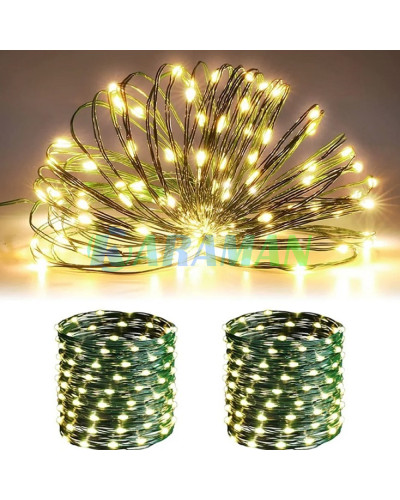 Світлодіодна гірлянда "Роса" 100м 1000 LED с ПУ тепле біле світло. LU1002 (1 ящик = 100 шт)