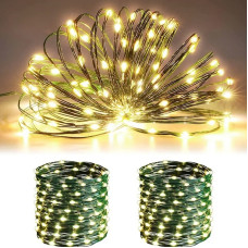 Світлодіодна гірлянда "Роса" 100м 1000 LED с ПУ тепле біле світло. LU1002ww (1 ящик = 100 шт)