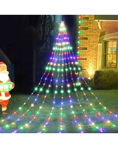 Гирлянда "Конский хвост" 400 LED 20 нитей ,2 м,Мульти(разноцветная),USB MA750multi (1ящ.= 200 шт)