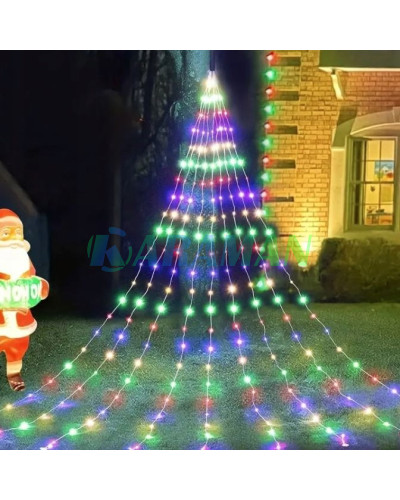 Гірлянда "Кінський хвіст" 400 LED 20 ниток, 2 м, Мульті(різнокольорова), USB MA750multi (1 ящик = 200 шт)