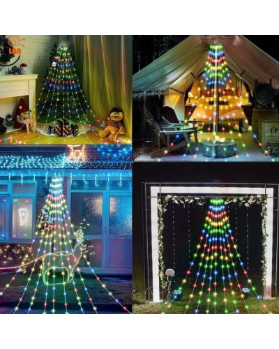 Гірлянда "Кінський хвіст" 400 LED 20 ниток, 2 м, Мульті(різнокольорова), USB MA750multi (1 ящик = 200 шт)