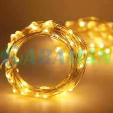 Гирлянда 5м 50 LED тёплый белый свет USB с пультом 8 режимов. MA739warmwhite (1ящ.= 200 шт)