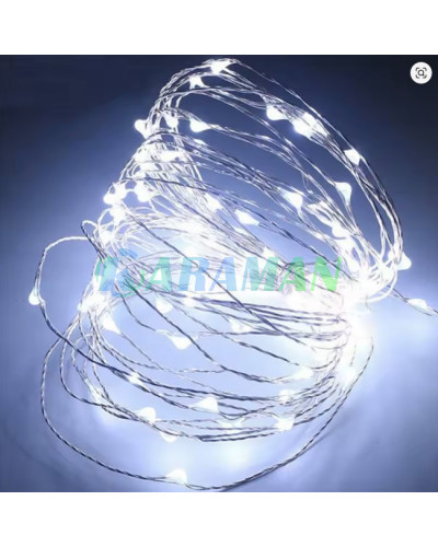 Гірлянда "Роса" 10м 100 LED USB з пультом, біла 8 режимів. MA740white (1 ящик = 200 шт)