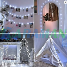 Гірлянда "Роса" 10м 100 LED USB з пультом, біла 8 режимів. MA740white (1 ящик = 200 шт)
