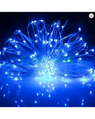 Гірлянда "Роса" 10м 100 LED USB з пультом 8 режимів, синя. MA740blue (1 ящик = 200 шт)