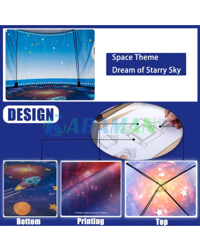 Детская игровая палатка шатёр "Universe" космос. MA778 (1ящ.= 35 шт)