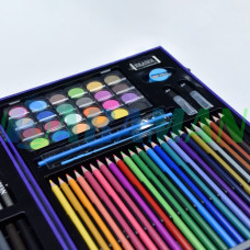 Набор для творчества 128 предметов в синем кейсе. MA797blue (1ящ.= 12 шт)