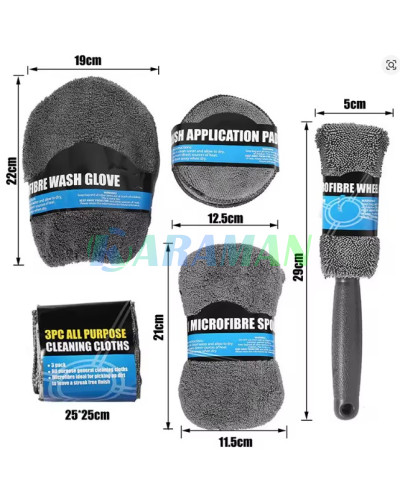 Набір 9 в 1 для догляду за автомобілем ProUser Microfibre Car Cleaning Kit. MA801 (1 ящик = 50 шт)