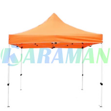 Раздвижной шатер 3*3 усиленный Оранжевый (Белый каркас). sh33orangusil
