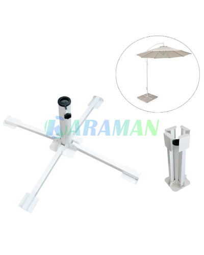 Подставка белая металлическая под зонт диаметр 3.5 HYC103white  (1ящ.=10шт.)