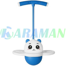 Скакалка-джампер дитячий з ручками та LED-підсвіткою, синій. AZ85blue