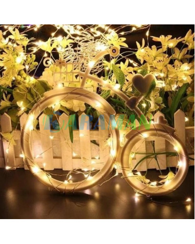 Xmas гірлянда 50 LED 5 м «Крапля роси» (теплий білий) на батарейках 1 режим. zar99wm (1ящ. = 200 шт.)