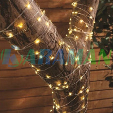 Xmas гірлянда 50 LED 5 м «Крапля роси» (теплий білий) на батарейках 1 режим. zar99wm (1ящ. = 200 шт.)
