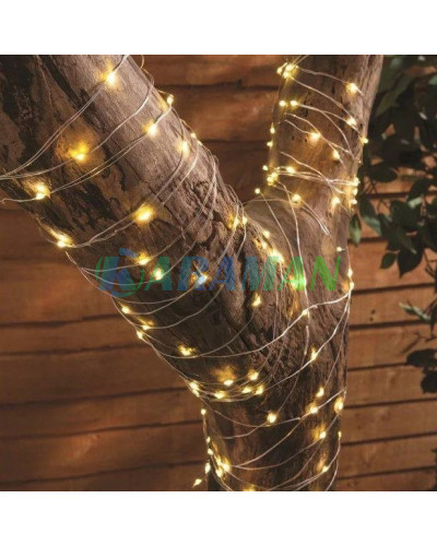 Xmas гірлянда 50 LED 5 м «Крапля роси» (теплий білий) на батарейках 1 режим. zar99wm (1ящ. = 200 шт.)
