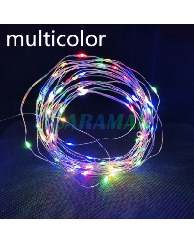 Xmas гірлянда 50 LED 5 м «Крапля роси» (мультиколор) на батарейках 1 режим . ZAR99multi (1ящ. = 200 шт.)