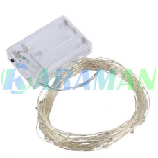 Xmas гірлянда 50 LED 5 м «Крапля роси» (мультиколор) на батарейках 1 режим . ZAR99multi (1ящ. = 200 шт.)