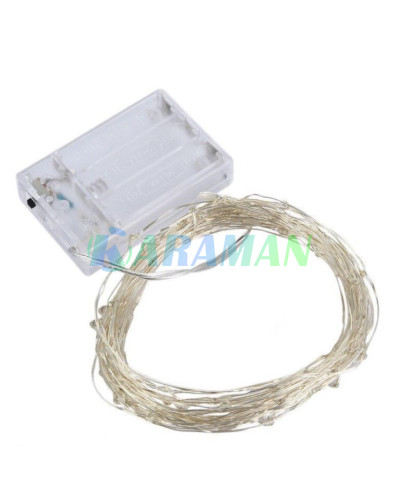 Xmas гірлянда 50 LED 5 м «Крапля роси» (мультиколор) на батарейках 1 режим . ZAR99multi (1ящ. = 200 шт.)