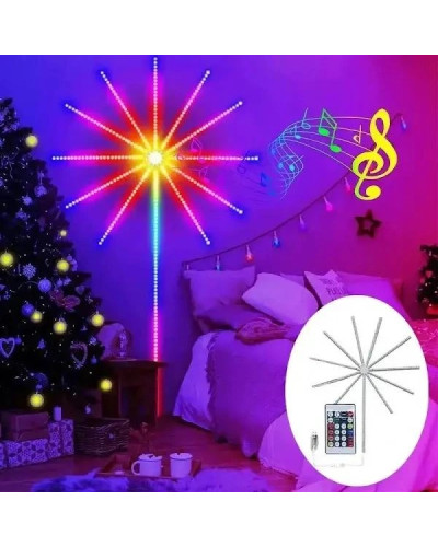 Декоративная настенная LED гирлянда-лента с пультом и Bluetooth управлением, USB KAR44 (1 ящ. = 100 шт.)