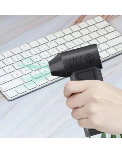 Ручний акумуляторний повітродув для ПК, авто 5000 mAh, USB, турбовентилятор з підсвічуванням KAR52 (1 ящ. = 80 шт.)